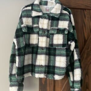 Women’s flannel Sherpa button down